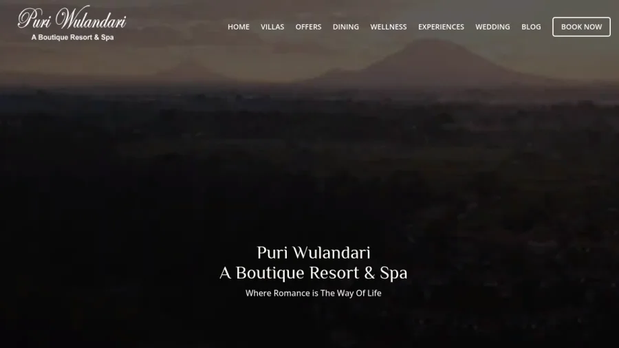 Halaman depan hotelpuriwulandari.com